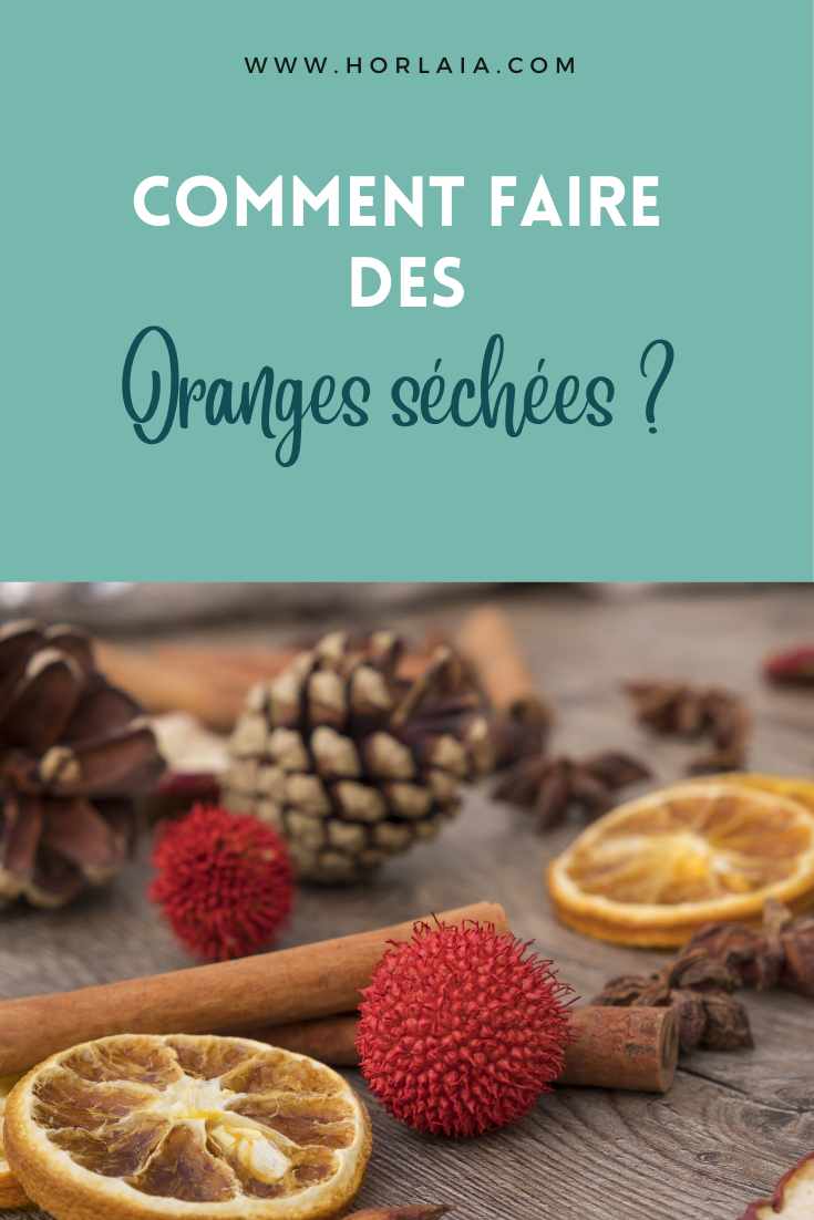 Oranges-sechees-de-noell disposées sur une table en guise de décoration